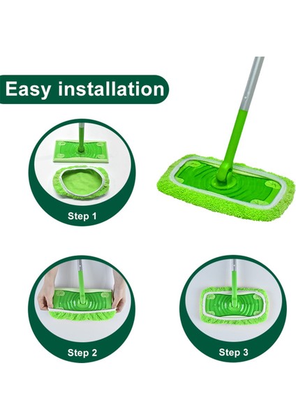 4pcs Swiffer Swifer Sweeper Mikrofiber Yeniden Kullanılabilir Paspas Zemin Temizleme Mop Aksesuarları (Yurt Dışından) modelleri