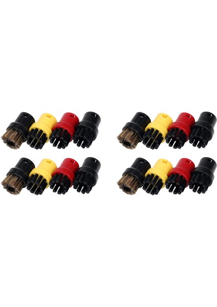 16PCS Naylon + Pirinç Tel Fırça, Karcher Sc1 Sc2 Sc3 Sc5 Sc7 Ctk1 Buhar Temizleyici Için Buhar Temizleme Nozulları (Yurt Dışından)
