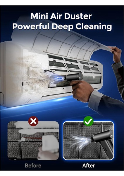 Sıkıştırılmış Hava Sezdiri, Bilgisayar, Araba, Ev, Ofis, Kablosuz Klavye Temizleyici Için Taşınabilir Elektrikli Hava Sezeti (Yurt Dışından) modelleri