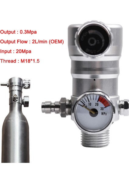 M18X1.5 Oksijen Silindir Valfi 0.3mpa Çıkış Basınç Çıkış Akışı 2l/dk (Yurt Dışından) indirimleri