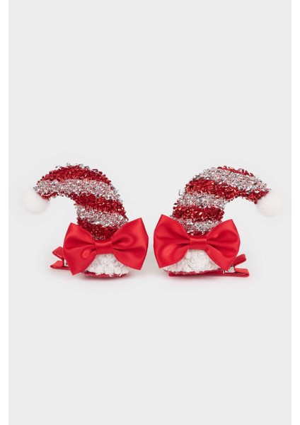 Kadın Yılbaşı Temalı Baston Şeker Figürlü 2li Çıtçıtlı TOKA F7053AXNS