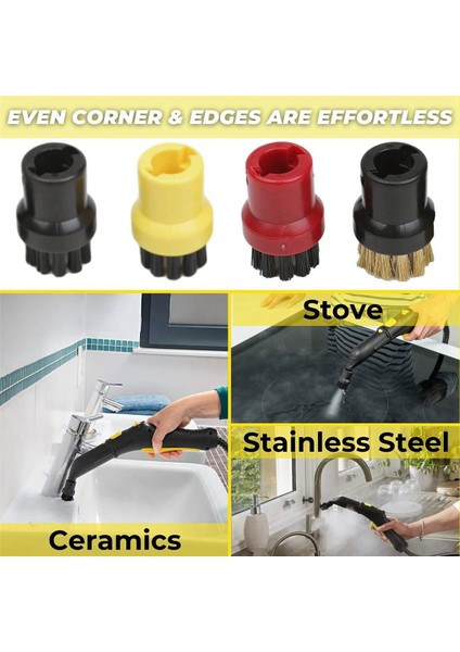 16PCS Naylon + Pirinç Tel Fırça, Karcher Sc1 Sc2 Sc3 Sc5 Sc7 Ctk1 Buhar Temizleyici Için Buhar Temizleme Nozulları (Yurt Dışından) fırsatları