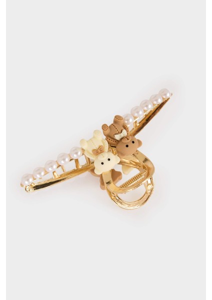 Kadın Mini Ayıcık Figürlü Gold Mandal TOKA F8263AXNS fiyatları