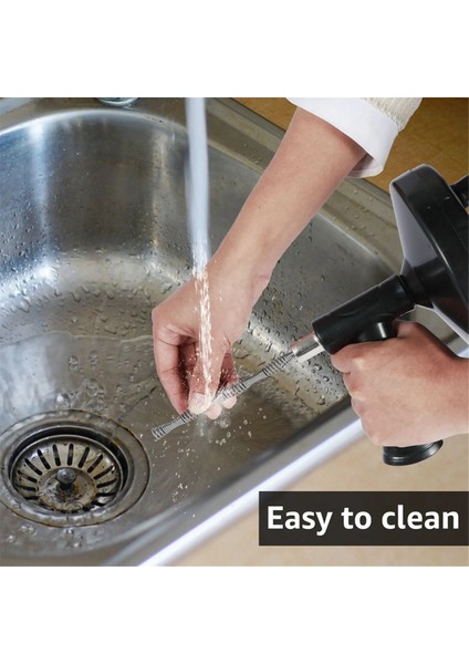 El Manuel Tahliye Tıkık Çıkartma Esnek Tel Halat ile Yeniden Kullanılabilir Drenaj Temizleyicisi Slip Olmayan Tutamak, 7 Metre (Yurt Dışından) indirimleri