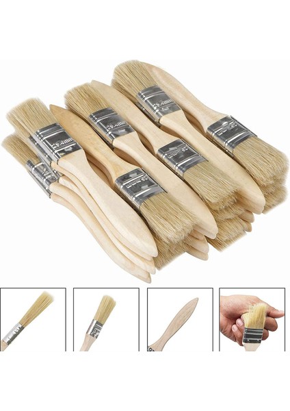 Boya Lekeleri Için 60 Adet Boya Fırçaları ve Yonga Boya Fırçaları Vernikler Yapıştırıcılar - 36PCS 1 Inç (24MM) ve 24PCS 2 Inç (48MM) (Yurt Dışından) indirimleri
