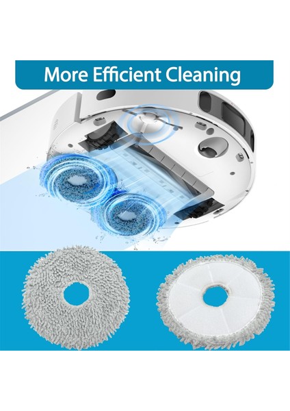 6pcs Paspas Bez Pedleri Dream L10S ULTRA/L10 Ultra Robot Vakum Süpürge Parçaları Yeniden Kullanılabilir Islak Kopu Pedleri (Yurt Dışından) fırsatları