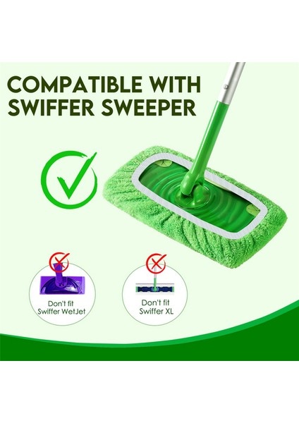 12PCS Paspas Pedleri Swiffer Süpürücü Paspas Kuru Süpürme Bezleri ve Islak Paspas Bezleri Ev Temizliği Için Yıkanabilir (Yurt Dışından) fiyatları