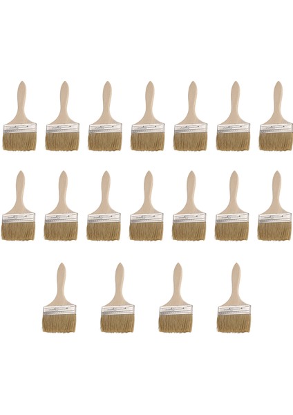 Boya Lekeleri Için 18 Paket 4 Inç (89MM) Boya Fırçası ve Yonga Boya Fırçaları Vernikler ve Gesso (Yurt Dışından)