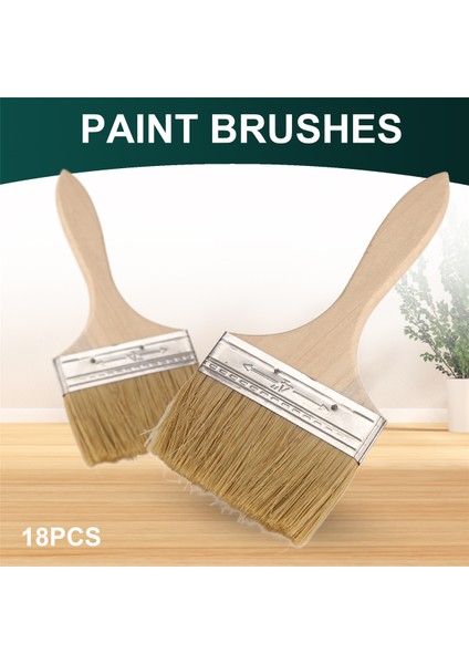 Boya Lekeleri Için 18 Paket 4 Inç (89MM) Boya Fırçası ve Yonga Boya Fırçaları Vernikler ve Gesso (Yurt Dışından) fırsatları