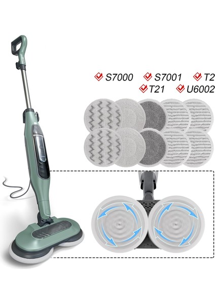 S7000 Yedek Buhar Paspas Pedleri, Shark S7000 S7001TGT S7000C S7201 S7001 S7000AMZ S8201 (Yurt Dışından) modelleri