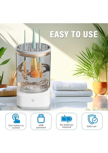 USB Fiş Taşınabilir Elektrik Makyaj Fırçası Temizleyici Kauçuk Makyaj Makinesi Elektrikli USB Hızlı Temizleyici Temizleme Fırçası, A (Yurt Dışından) fırsatları