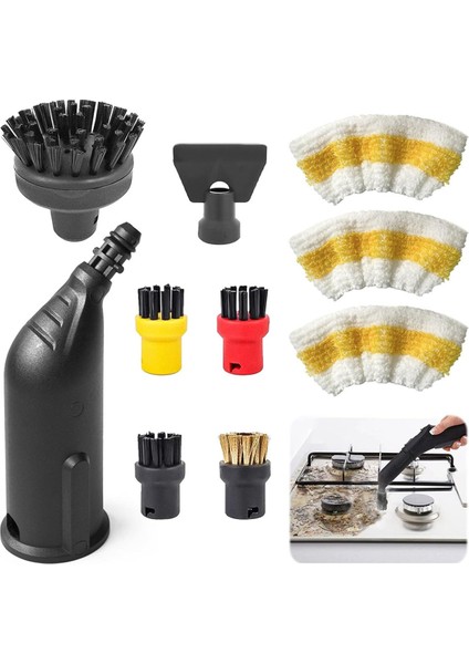 Karcher Easyfix Için Buhar Temizleyici Aksesuarları Sc1 Sc2 Sc3 Sc4 Sc5 Aksesuarlar Yuvarlak Fırça Set Seti Yuvarlak Fırçalar Fırça (Yurt Dışından)