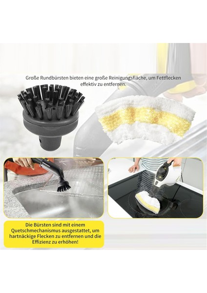 Karcher Easyfix Için Buhar Temizleyici Aksesuarları Sc1 Sc2 Sc3 Sc4 Sc5 Aksesuarlar Yuvarlak Fırça Set Seti Yuvarlak Fırçalar Fırça (Yurt Dışından) fırsatları