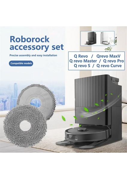 Roborock Q Revo/qrevo S/qrevo Master/qrevo Eğrisi/qrevo Maxv Için Paspas ile Uyumlu Aksesuarlar, Yıkanabilir Paspas Ped (Yurt Dışından) fiyatları