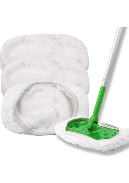 4pcs Pamuk Paspas Ped Swiffer Süpürücü Paspas Islak Kuru Pasta Bez Yıkanabilir Süpürme Doldurma Toz Paspas Kapakları (Yurt Dışından) fiyatları