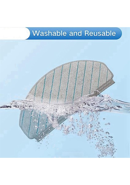Ecovacs Için 2x T10 Plus Yeniden Kullanılabilir Sert Zemin Uzman Uyumlu Mikrofiber Yumuşak Mop Pad Vakum Aksesuarları Değiştirme (Yurt Dışından) indirimleri