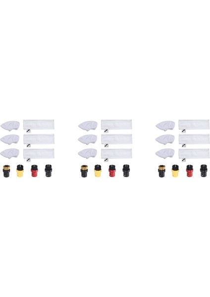 9x Buharlı Paspas Bezi, Karcher Easyfix Sc2 Sc3 Sc4 Sc5 Steam Temizleyici Mikrofiber Zemin Giysileri Pedleri Bakır Fırçalar (Yurt Dışından)