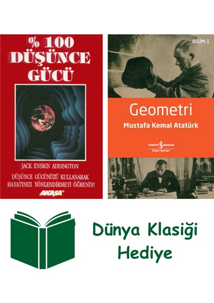 %100 Düşünce Gücü + Geometri + Dünya Klasiği Hediye
