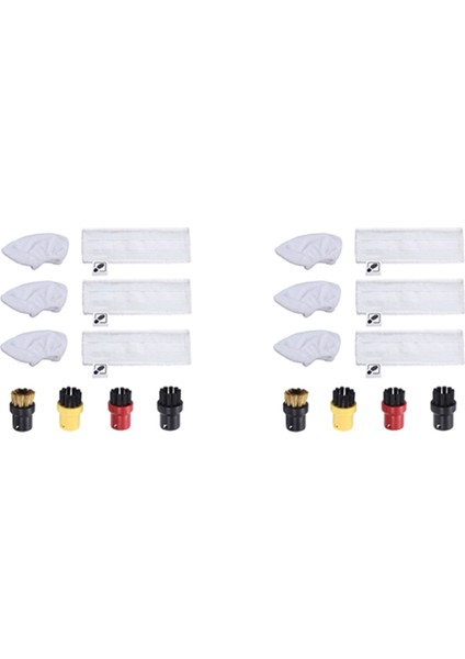 6x Buharlı Paspas Bezi, Karcher Için Easyfix Sc2 Sc3 Sc4 Sc5 Buhar Temizleyici Mikrofiber Zemin Giysileri Pedleri Bakır Fırçalar (Yurt Dışından)