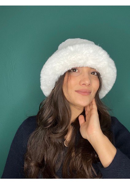 Kürk Kenarlı Yumuşak Bucket Kışlık Şapka modelleri
