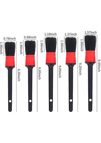 5 Adet Oto Detaylı Temizleyici Araç Içi Temizlik Fırça Seti Koltuk Döşeme Kapı Toz Alma Fırçası indirimleri