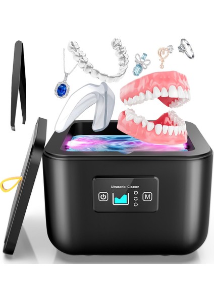 Ultrasonik Temizleyici, 45KHZ Dental Temizleyici Ultrasonik Makine 3 Zamanlayıcılar, U-V Ultrasonik Fikstür Temizleyici Us Fişi Izler Için (Yurt Dışından)
