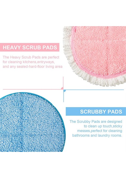 20 Paket Elektrik Mop Pedleri Döndürme Yedek 7.28 Inç Yuvarlak Paspas Pedleri Zemin Temizleme Döndürme Döndürme Yedek Pot Pedleri (Yurt Dışından) modelleri