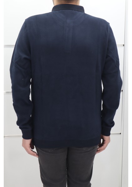 Fistan Store Erkek Desenli Spor Kesim Normal Kalıp Polo Yaka Selanik Kumaşlı Kışlık Kazak modelleri