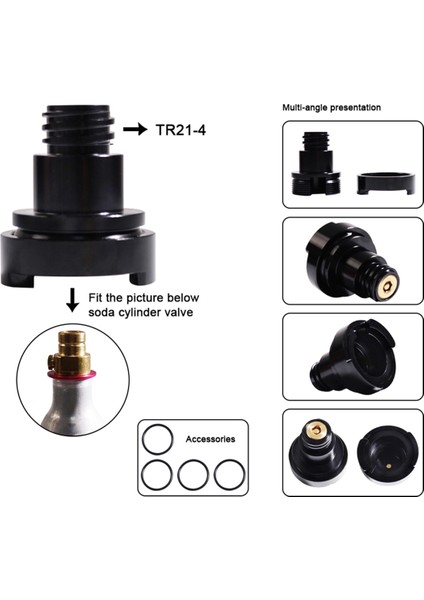 Soda Silindiri Akışı Dişi Adaptör Eşleşmesini TR21-4&#39;E Dönüştürür (Yurt Dışından) modelleri