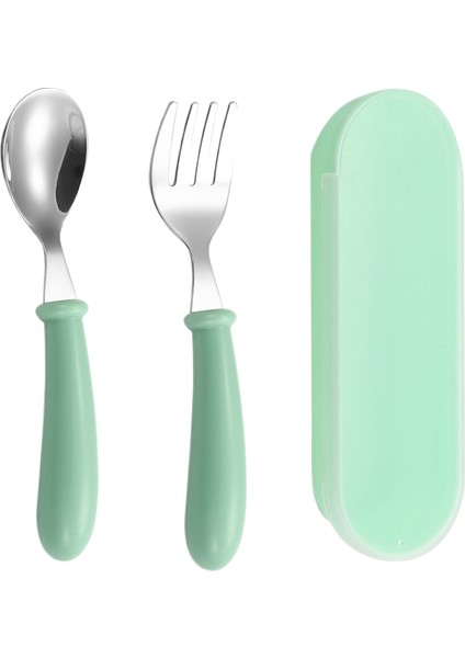 Karikatür Çocuk Kaşık-Çatal Kutusu Üçlü Set (Yurt Dışından)