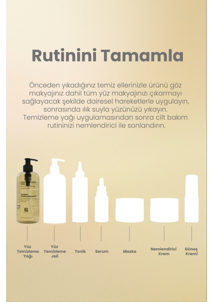 Yüz Ve Makyaj Temizleme Yağı 400ml - Nemlendirici, Sebum Dengeleyici, Cleansing Oil Vegan (%5 CICA)