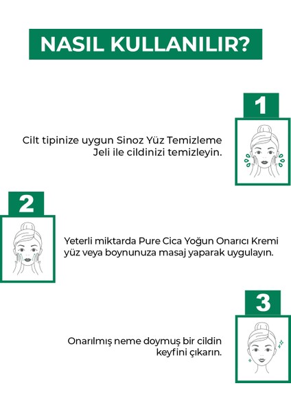 Pure Cica Yoğun Onarıcı Yatıştırıcı Nemlendirici Bakım Kremi 50 ML Tahriş Olmuş Hasarlı Ciltler için fırsatları
