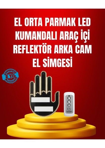 Suya Dayanıklı LED El Park Uyarı Cihazı Uzaktan Kumandalı 2025