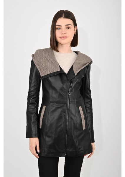 Kadın Deri Mont 07UZN