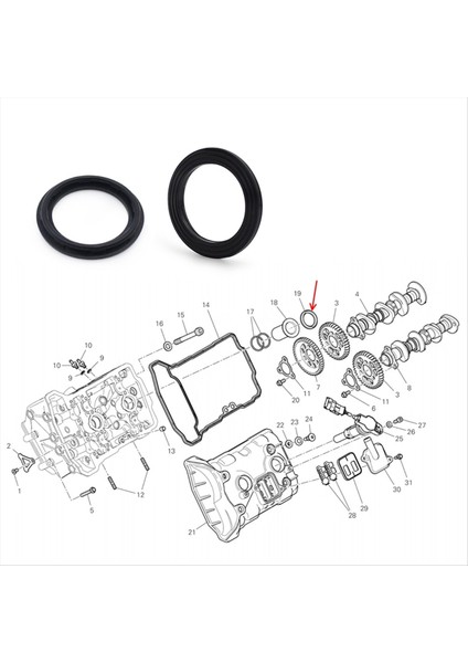 Motosiklet Silindir Kafa Conta Vanası Ducati Streetfighter Multistrada V4 V4S Için Kauçuk Conta Kapağı Conta Kauçuk Contası (Yurt Dışından) indirimleri