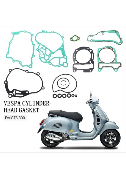 Motosiklet Motor Silindir Kafa Contaları Şanzıman Krank Kordalı Yağ Deposu Pan Conta Piaggio Vespa Gts Gtv 300 250 125 (Yurt Dışından) fiyatları