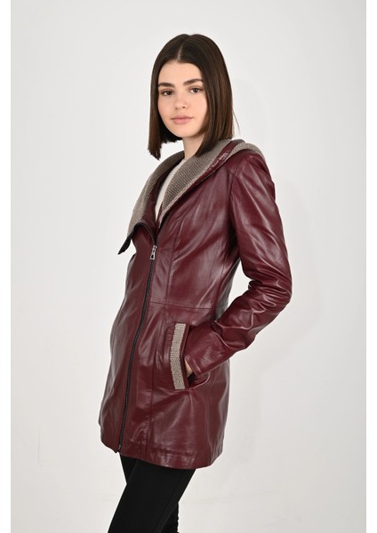 Kadın Deri Mont 07UZN
