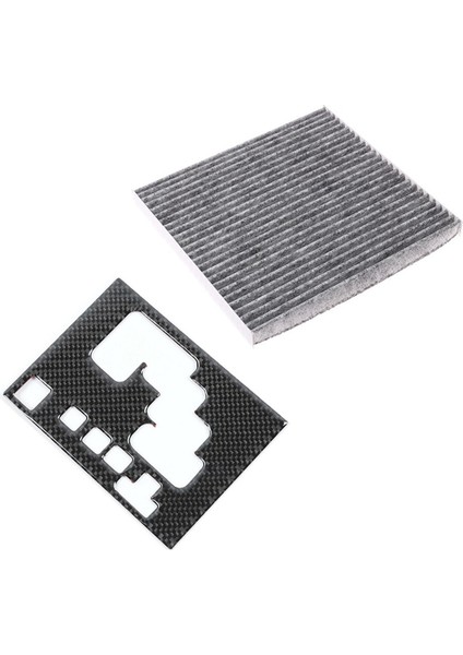 2 Pcs Araç Aksesuarları 1 Pcs Kabin Hava Filtresi CF10285 Aktif Karbon ve 1 Pcs Dişli Vardiyalı Panel Kapak Döşeme (Yurt Dışından)