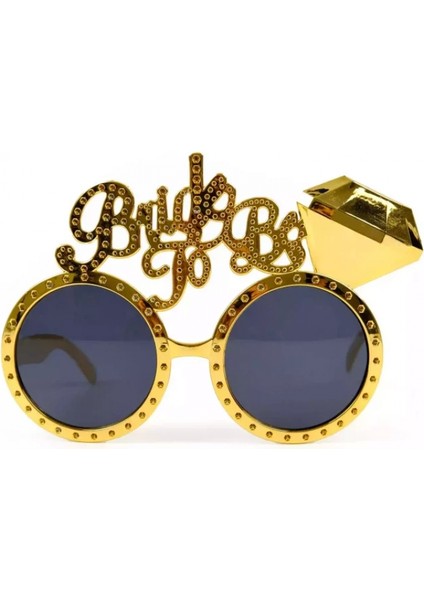 Altın Renk Bride To Be Yazılı Gelin Gözlüğü 15X10 cm (K95) fiyatları