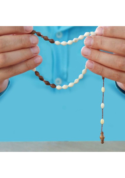 Sistemli Kuka Imameli Arpa Kesim Naturel Renk Deve Kemiği Tesbih fırsatları