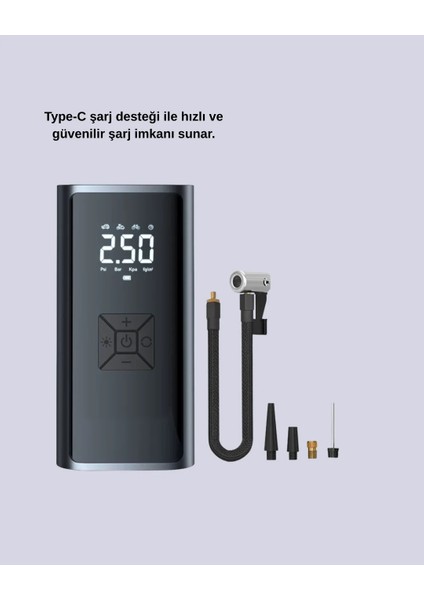 80W Kablosuz Dijital Ekranlı Taşınabilir Lastik Şişirme Pompası indirimleri