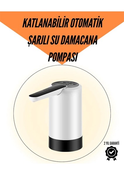 Şarjlı Su Pompası 8000MAH | Cam Damacana Uyumlu | Tek Tuşla Kontrol | USB Şarjlı Otomatik Dolum