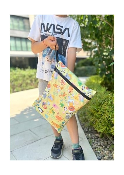 Yorni Summer Su Geçirmez Bebek Kirli Bez Kıyafet Islak Mayo Çantası, Torbası (30X37 Cm)