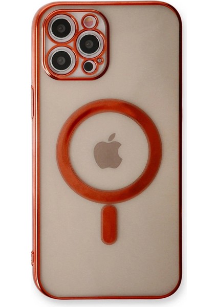 iPhone 12 Pro Kılıf Magneticsafe Lazer Silikon - Kırmızı - FKU4998-4336 modelleri
