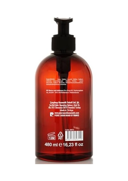 Pierre Cardin Liquid Hand Wash 480 ml – Deep Ocean - Sıvı Sabun - Derin Okyanus fiyatları