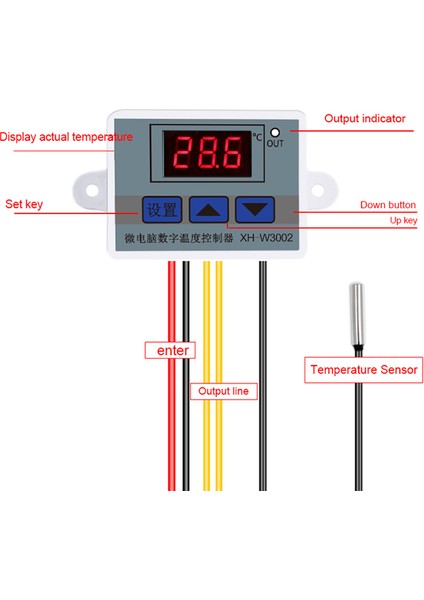 W3002-220v 10a Dijital Termostat Kuluçka Makinalarına Uygun Hassas modelleri