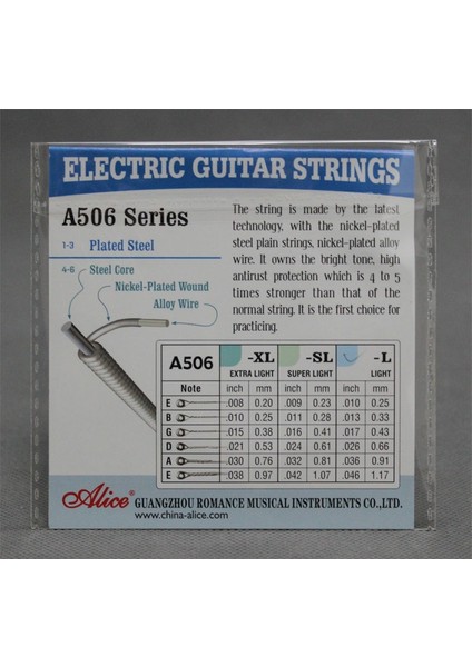 A506L Elektro Gitar Takım Tel - 0.10 (Orijinal Üründür) indirimleri