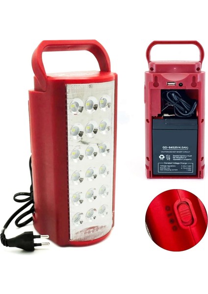 24 Led Şarjli Işıldak 3000 Mah DL2424 fiyatları