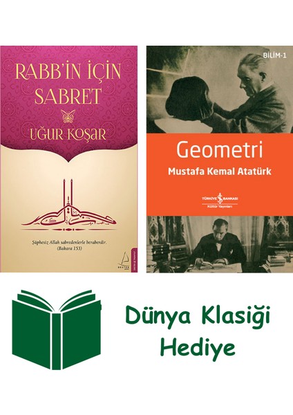Rabb'in Için Sabret + Geometri + Dünya Klasiği Hediye