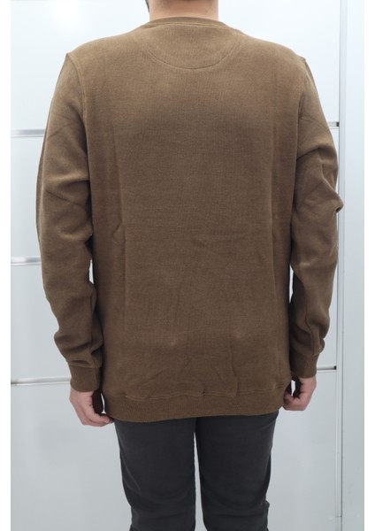 Fistan Store Erkek Desenli Spor Kesim Normal Kalıp Bisiklet Yaka Selanik Kumaşlı Kışlık Kazak modelleri